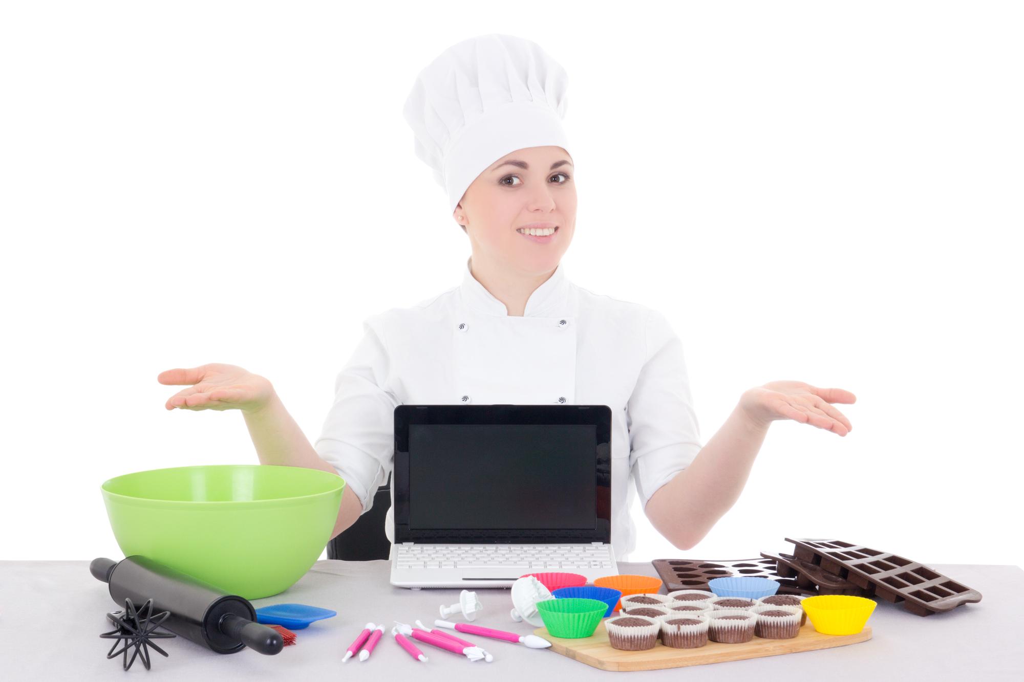 Chef che insegna in videocorso